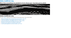 Desktop Screenshot of data.coaldiver.org
