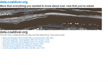 Tablet Screenshot of data.coaldiver.org